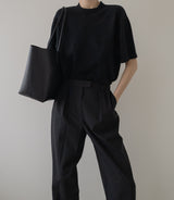 Essential Cashmere Tee — black