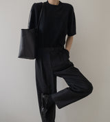 Essential Cashmere Tee — black