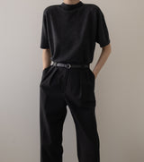 Essential Cashmere Tee — charcoal