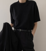 Essential Cashmere Tee — black