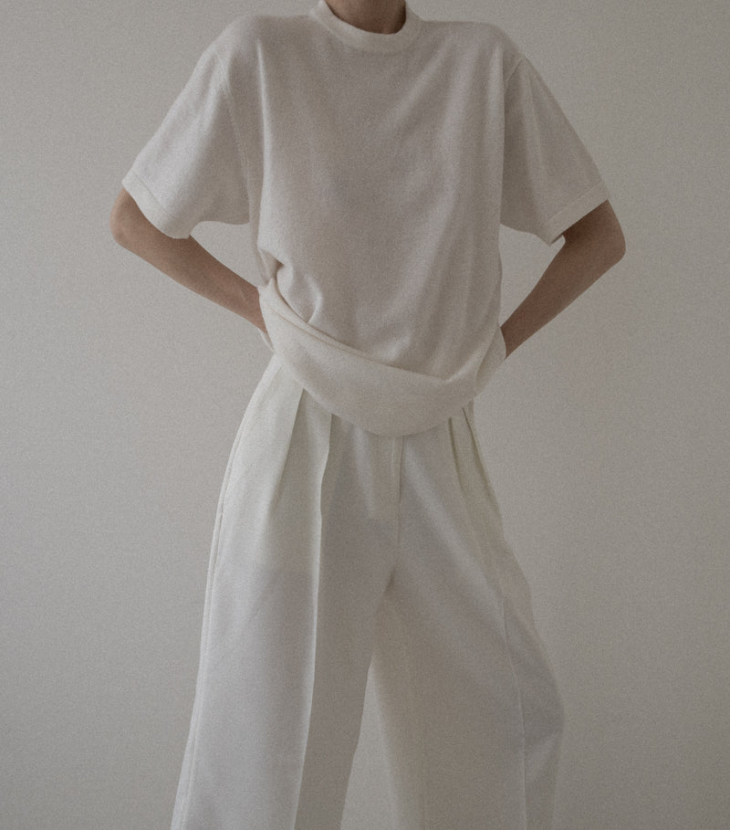 Essential Cashmere Tee — ivory