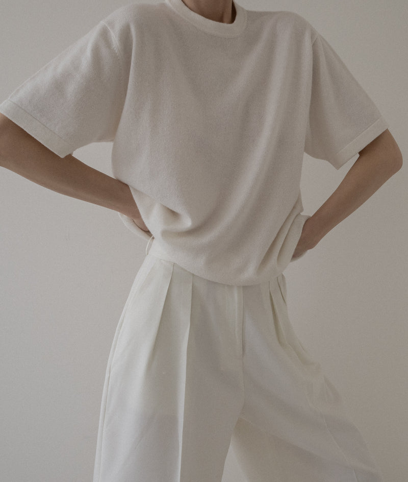 Essential Cashmere Tee — ivory