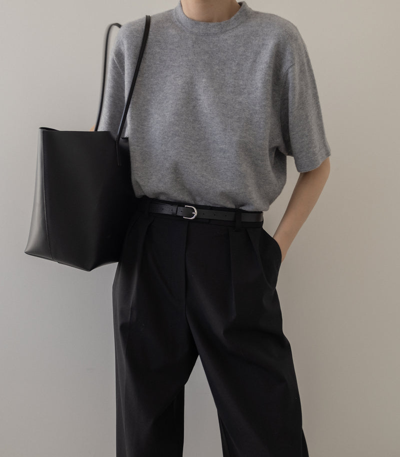 Essential Cashmere Tee — grey