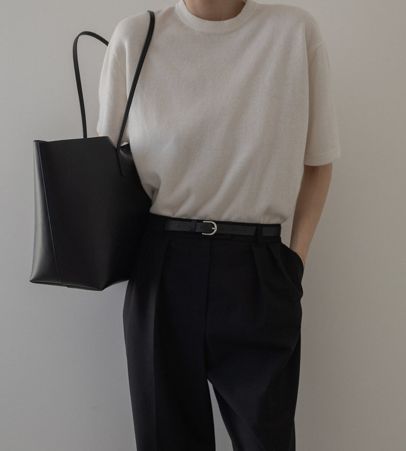 Essential Cashmere Tee — ivory