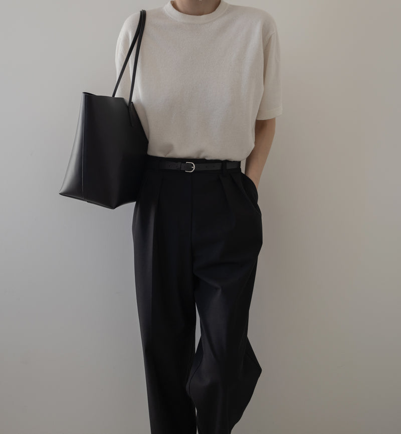 Essential Cashmere Tee — ivory