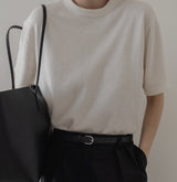 Essential Cashmere Tee — ivory