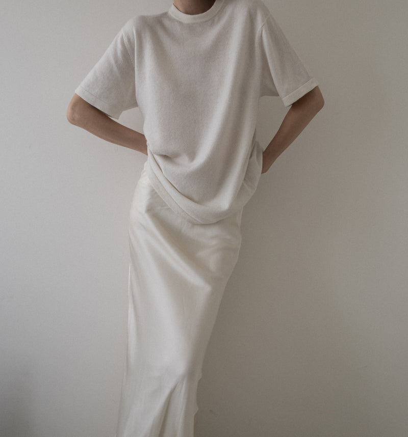 Essential Cashmere Tee — ivory