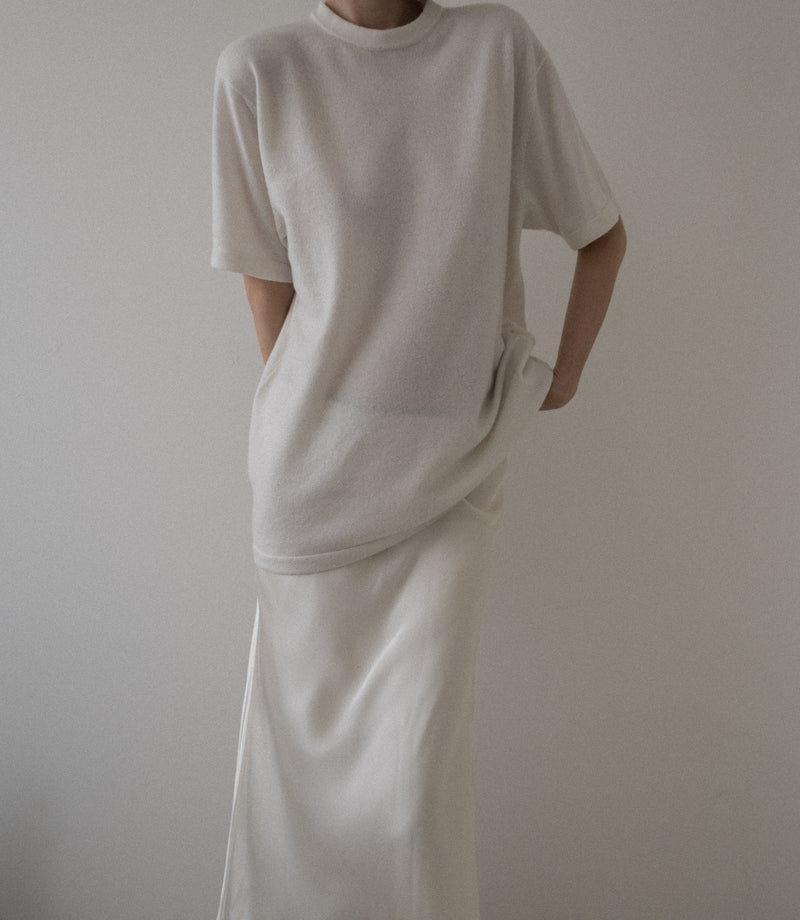 Essential Cashmere Tee — ivory